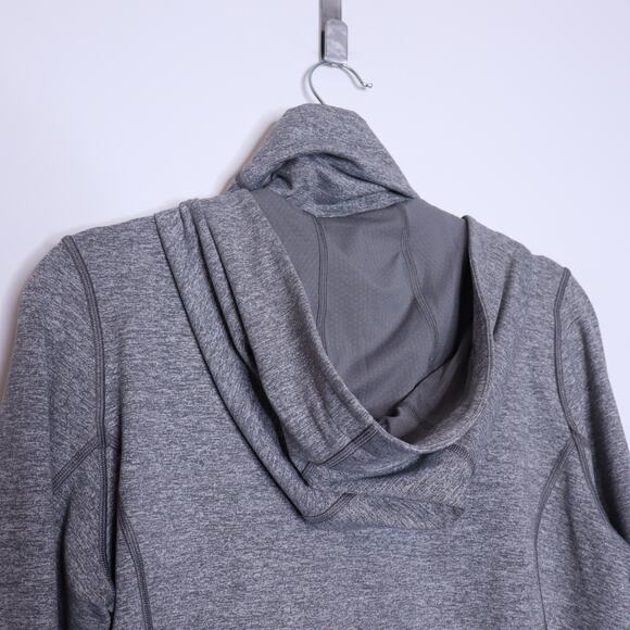 LULULEMON Stride Jacket II Heathered Slate Hooded Lightweight Active Women's 10 - Picture 6 of 12